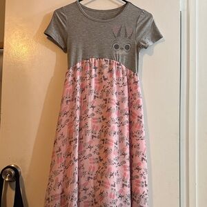 Disney Gray and Pink Casual Kids Dress